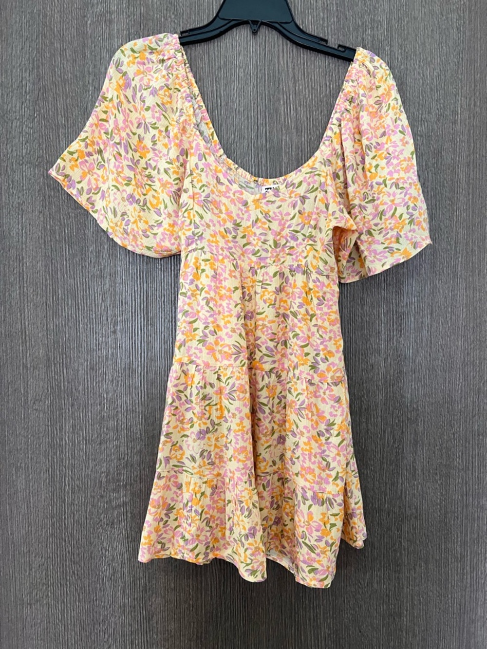 Billabong Pastel Floral Scoop-Neck Mini Dress